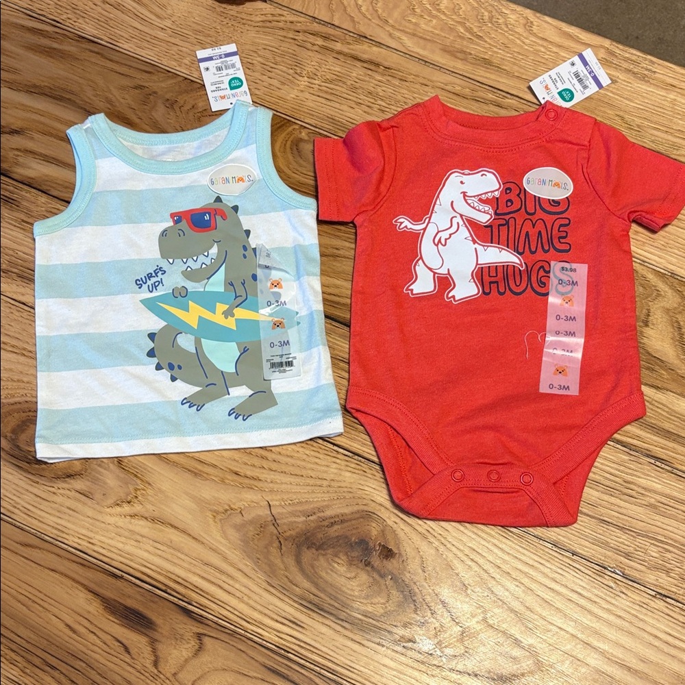 Garanimals Red and Blue Dinosaur Baby Set